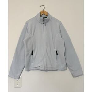L.L.Bean Women’s Full-Zip Fleece Jacket Size L Light Blue Soft Polar Warm